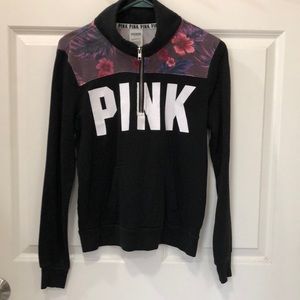 Black, zip up sweatshirt